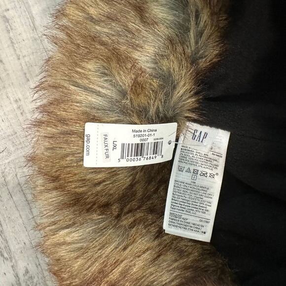 NWT Gap Trapper with Faux Fur Lining Hat Charcoal Heather Grey L/XL - Picture 7 of 8